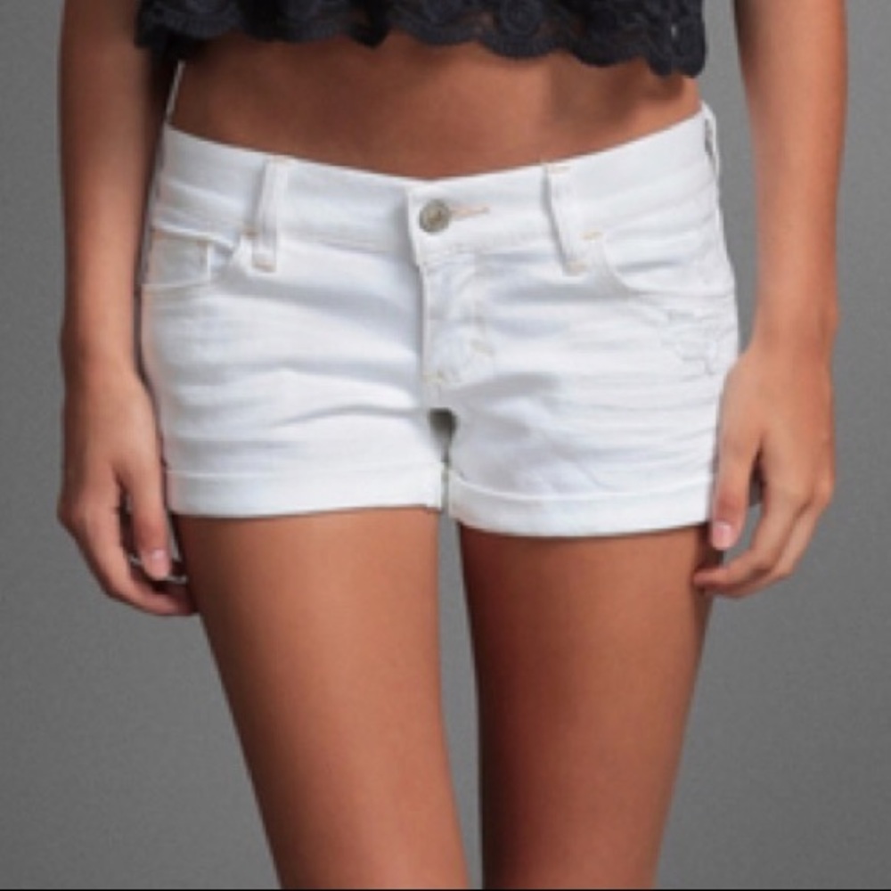 White Jean Short Shorts
